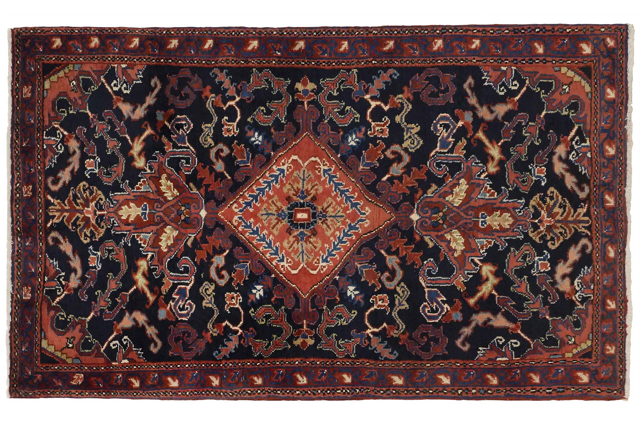 Antique Persian Heriz Traditional Rug 15141