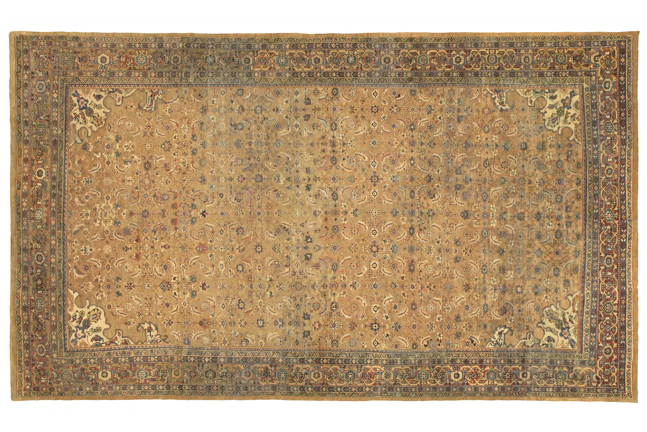Antique Persian Sultanabad Transitional Rug 15514