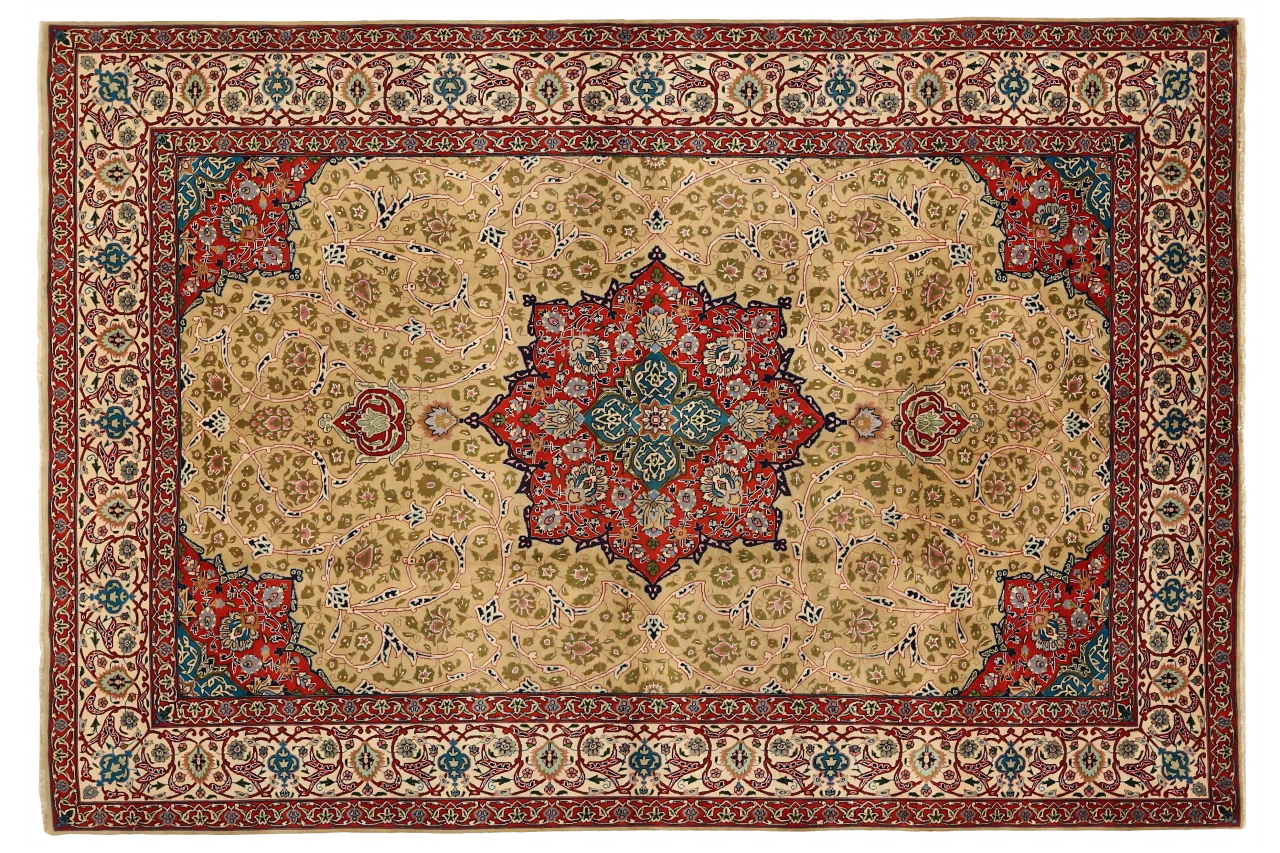 Antique Persian Tabriz Traditional Rug 15517