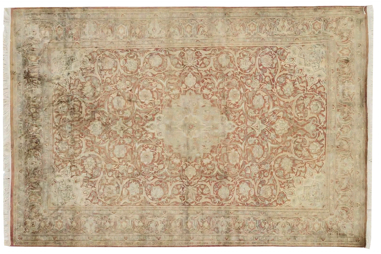 Antique Persian Kashan Transitional Rug 15675