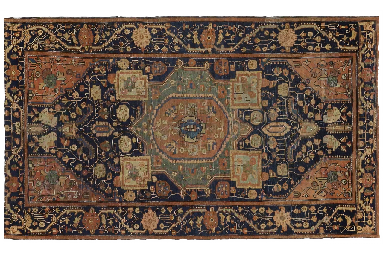Antique Persian Farahan Traditional Rug 15714
