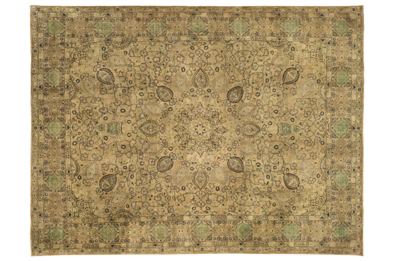 Antique Persian Tabriz Transitional Rug 16073