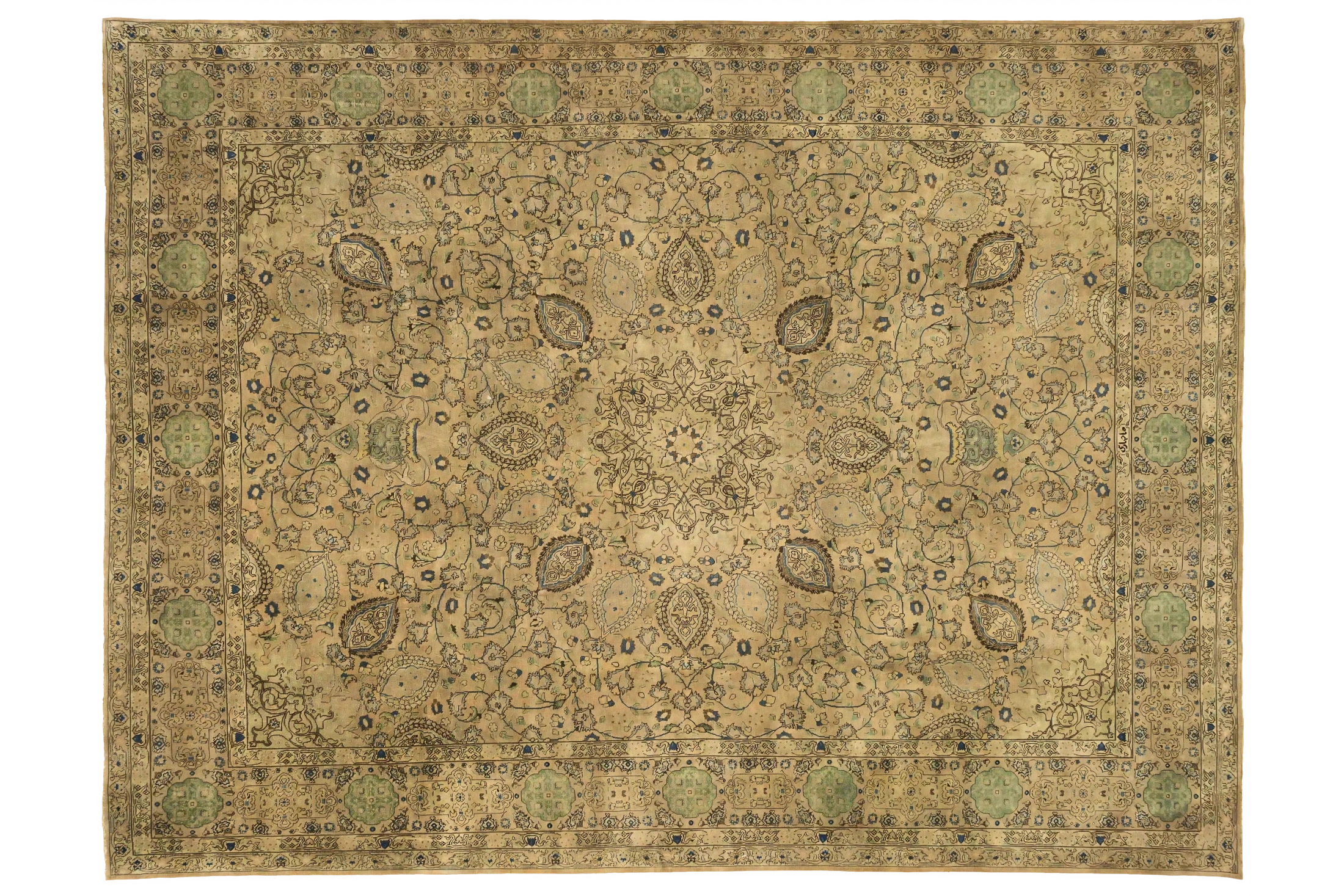 Antique Persian Tabriz Transitional Rug 16073