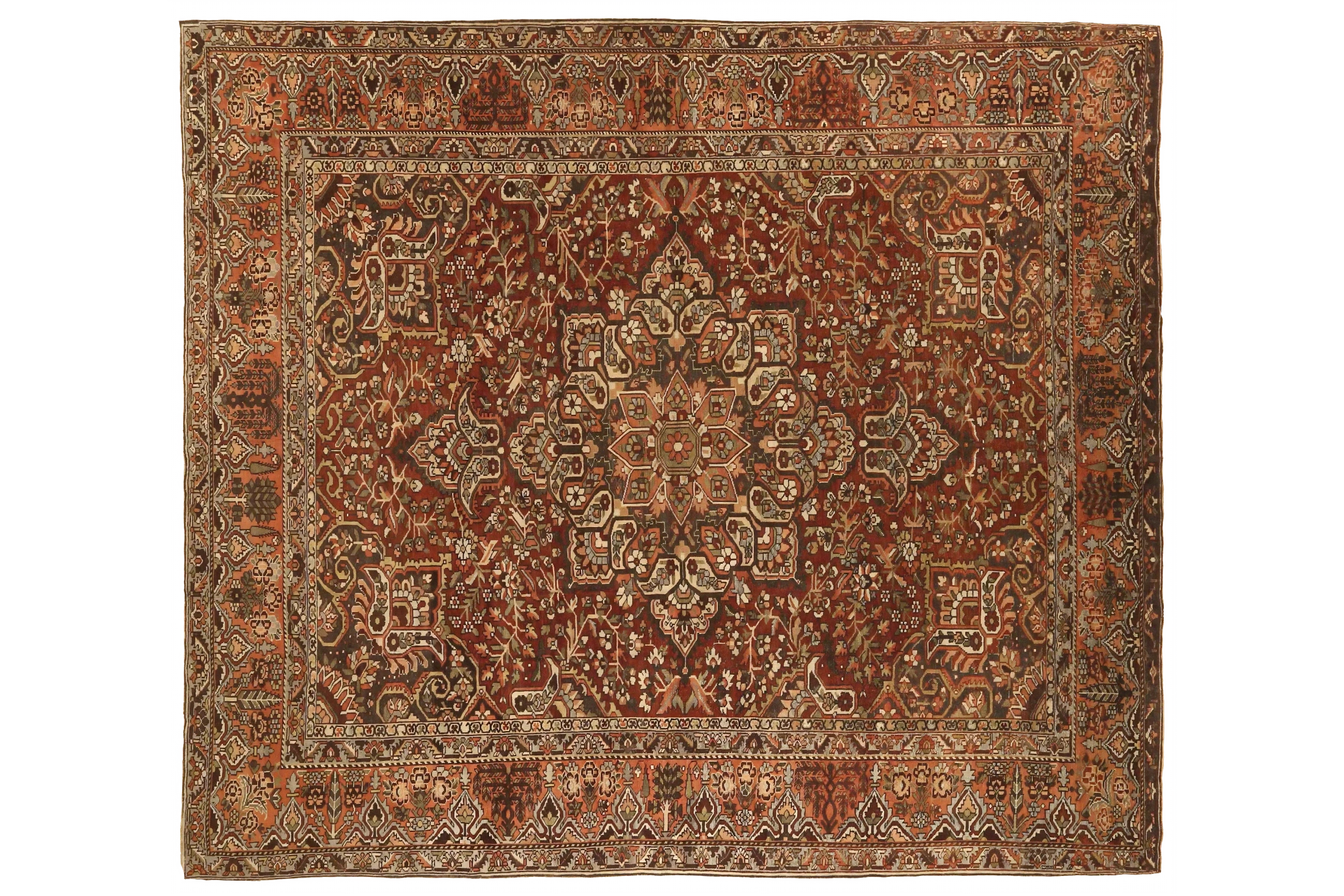 Antique Persian Bakhtiar Traditional Rug 16074