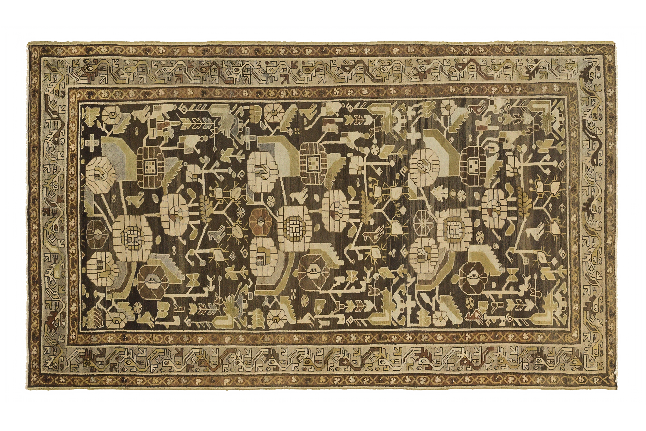 Antique Persian Malayer Transitional Rug 16087