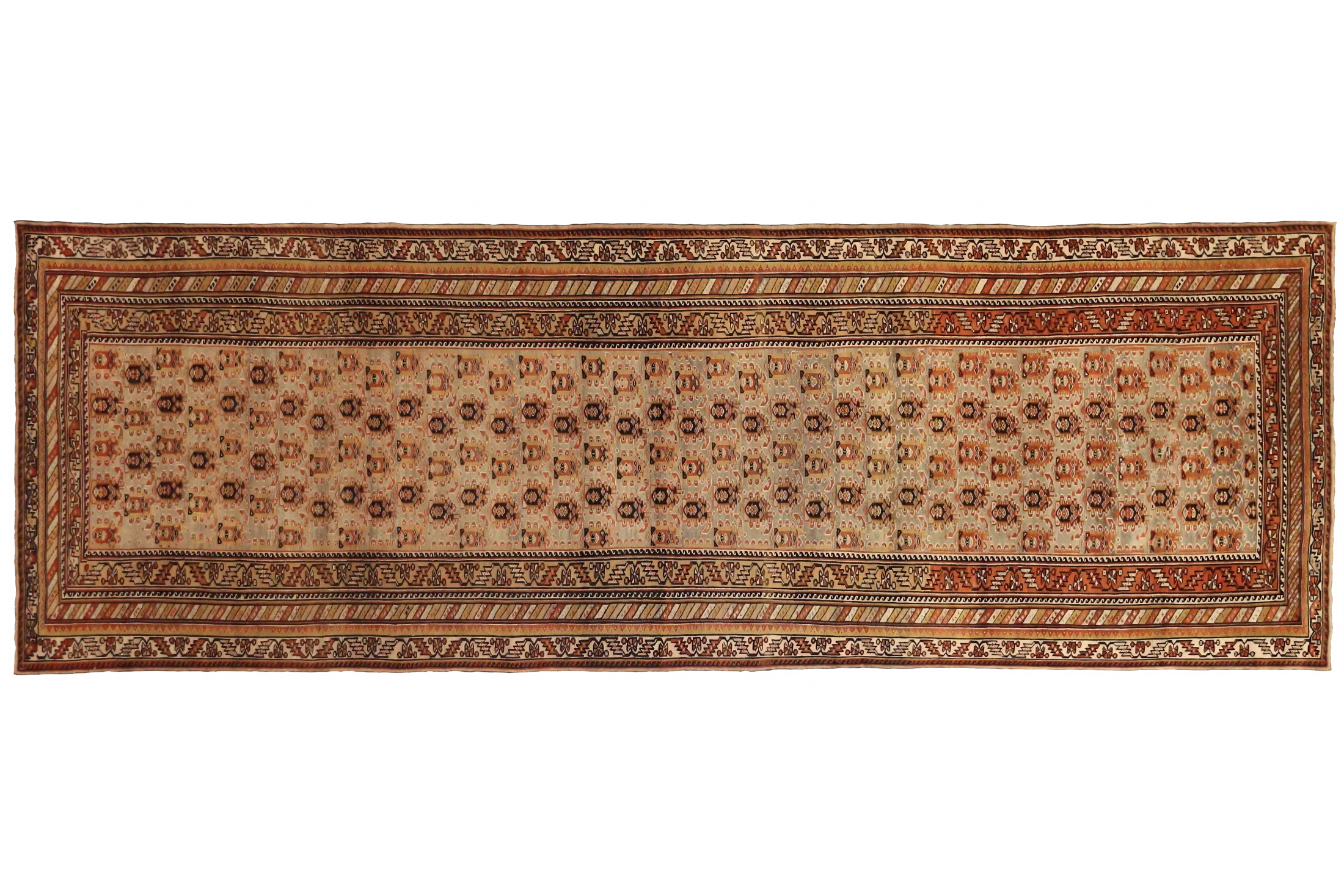 Antique Persian Varamin Transitional Rug 16091