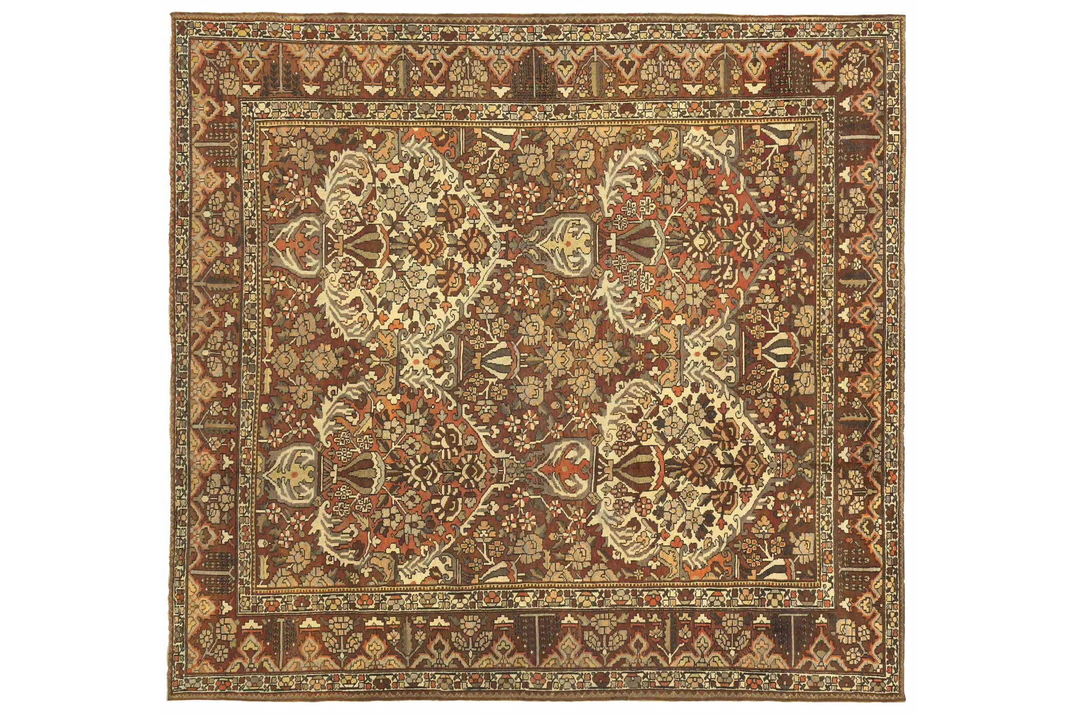 Antique Persian Bakhtiar Transitional Rug 16106