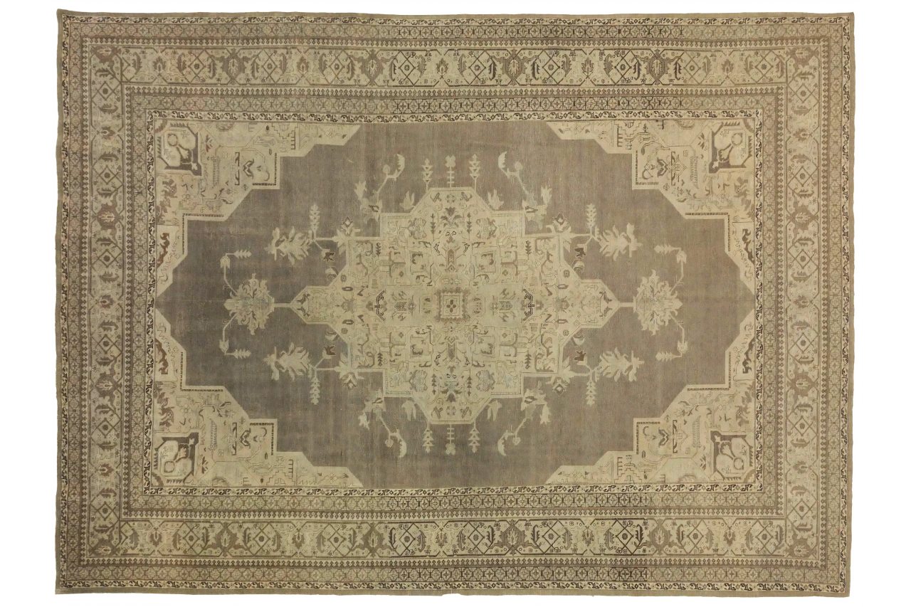 Antique Persian Tabriz Transitional Rug 16124