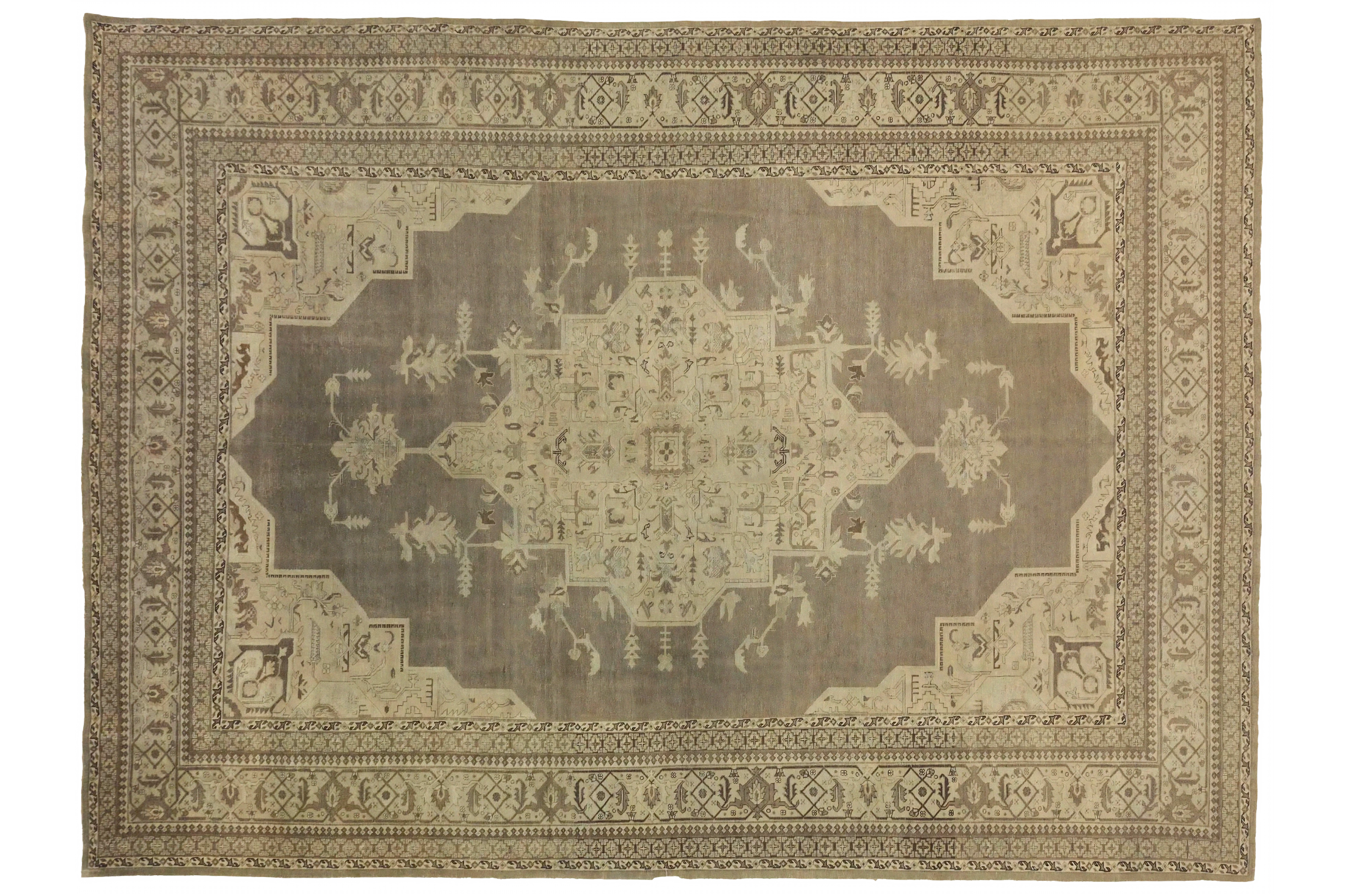 Antique Persian Tabriz Transitional Rug 16124