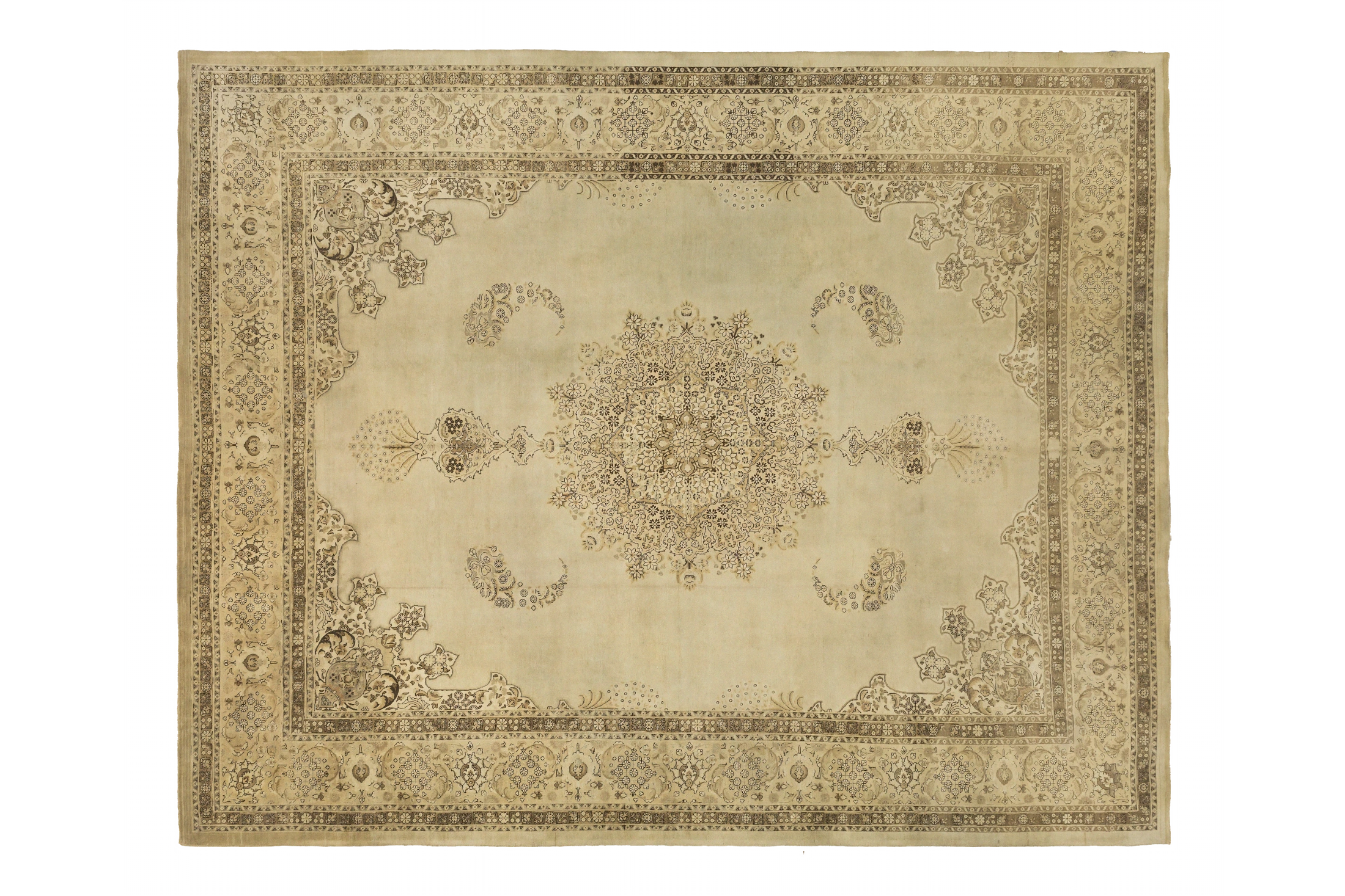 Antique Persian Tabriz Transitional Rug 16199