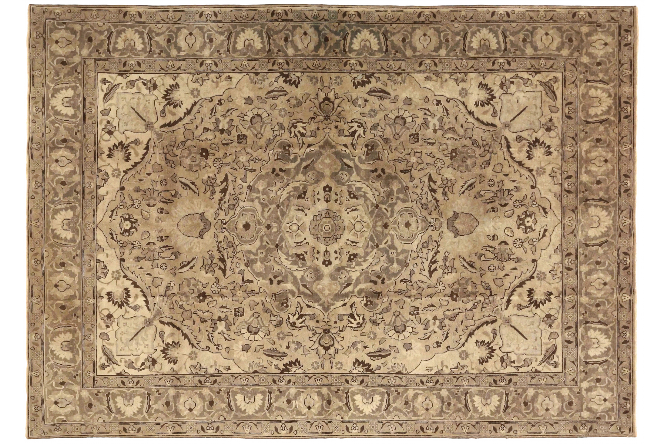 Antique Persian Tabriz Transitional Rug 16298
