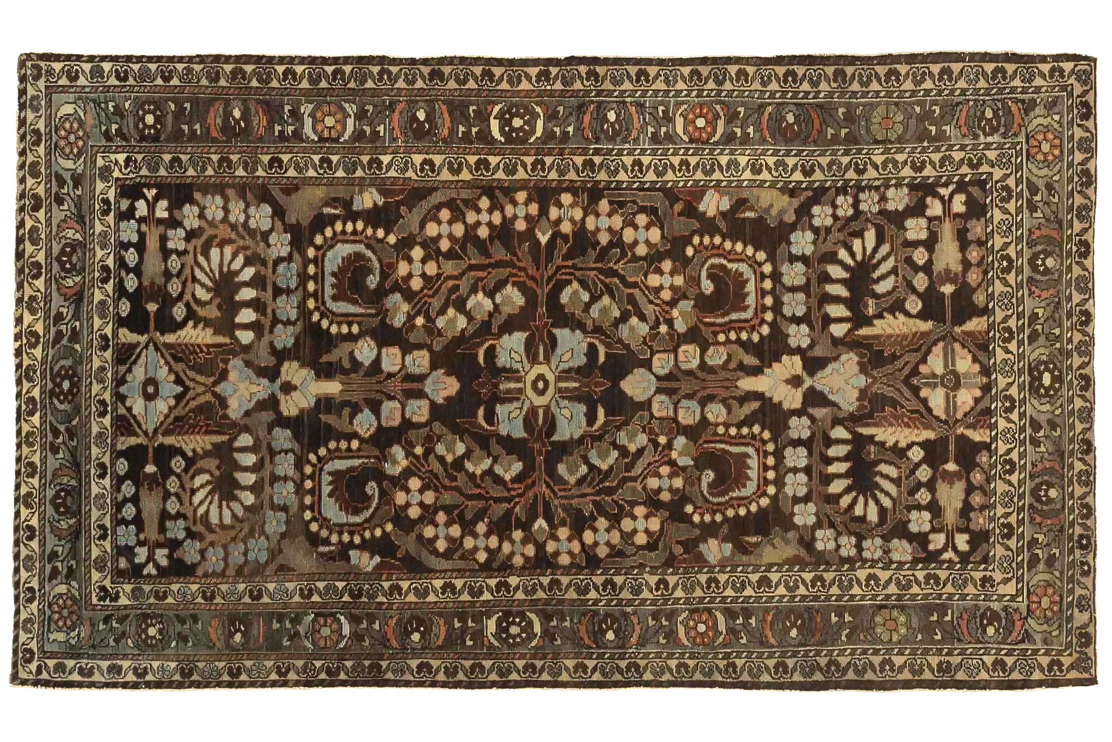 Antique Persian Hamadan Transitional Rug 16306