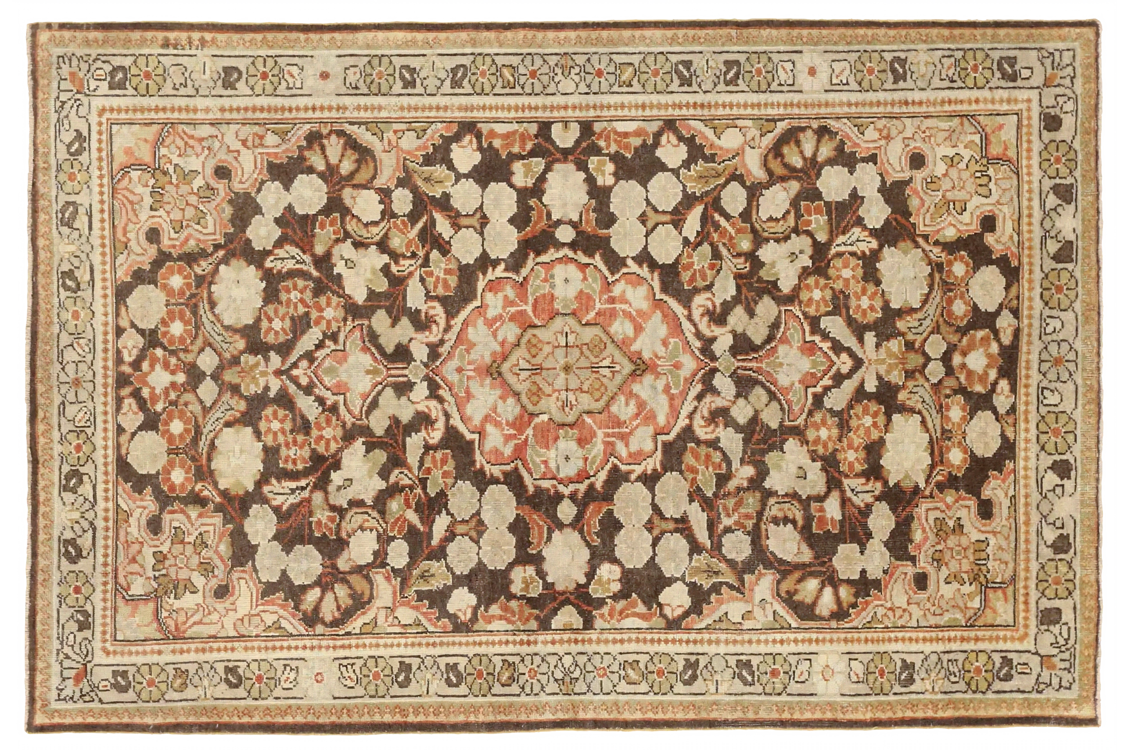 Antique Persian Sultanabad Transitional Rug 16309