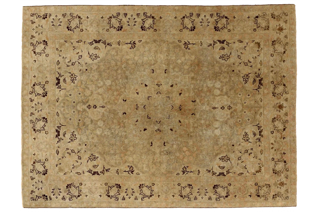 Antique Persian Tabriz Transitional Rug 16314