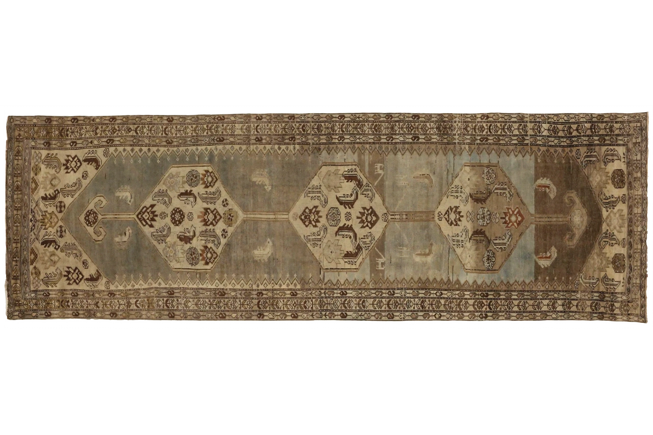 Antique Persian Azarbaijan Transitional Rug 16318