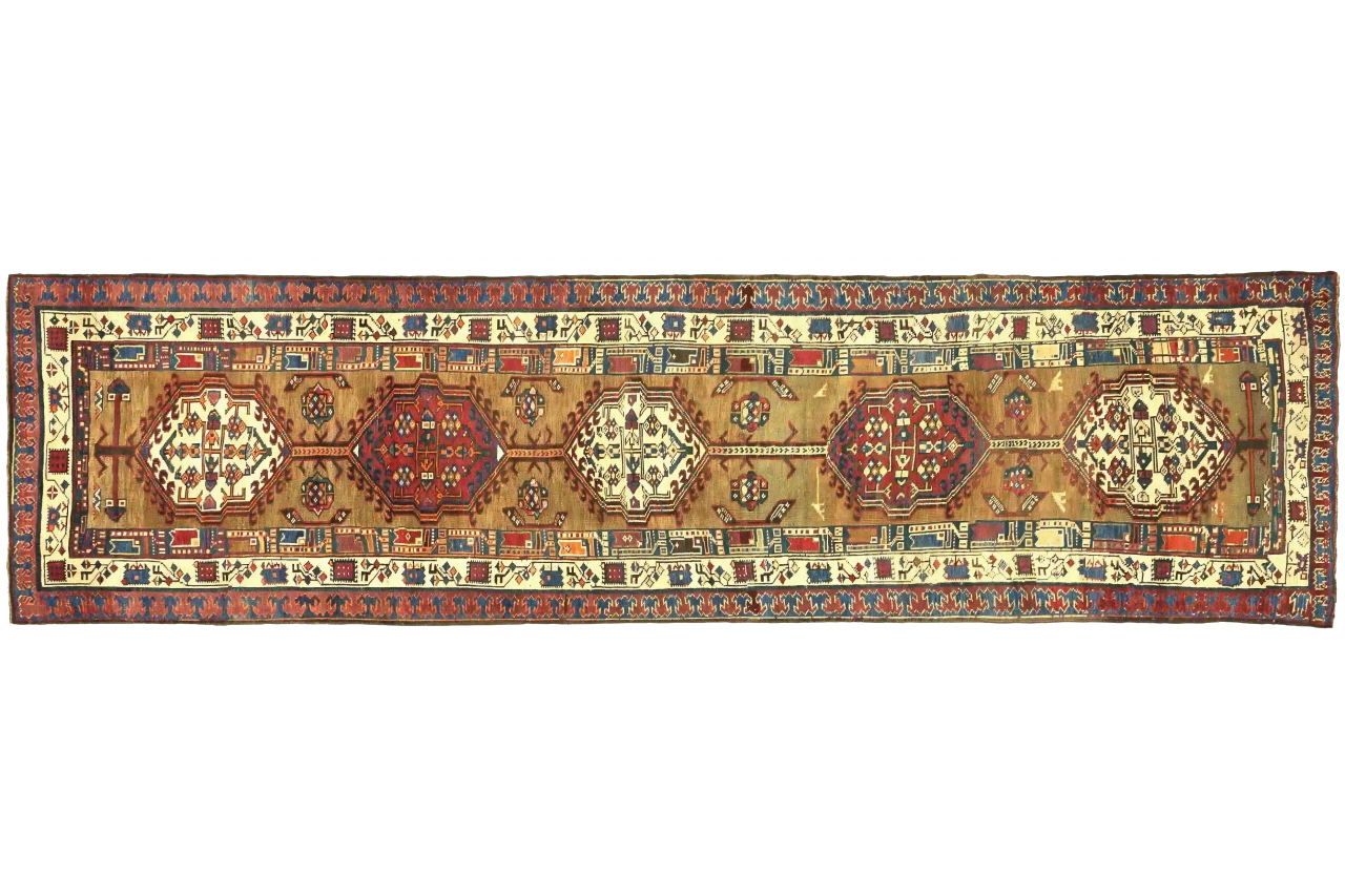 Antique Persian Azarbaijan Transitional Rug 16320
