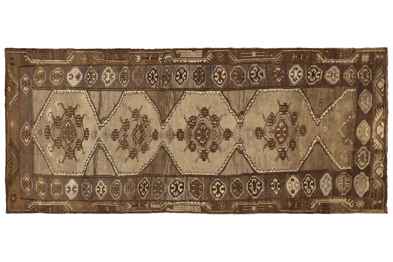 Antique Persian Azarbaijan Transitional Rug 16375