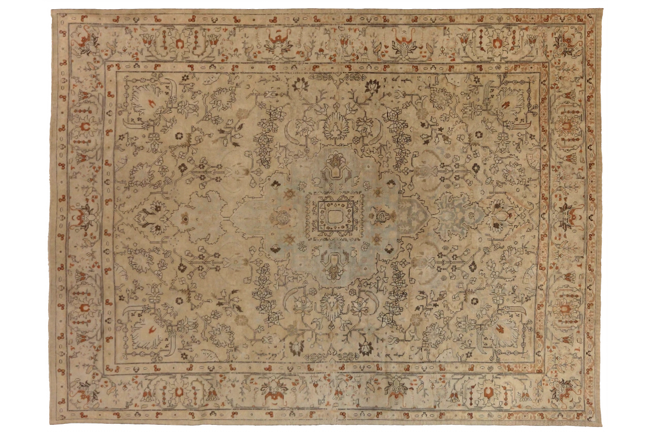 Antique Persian Tabriz Transitional Rug 16376