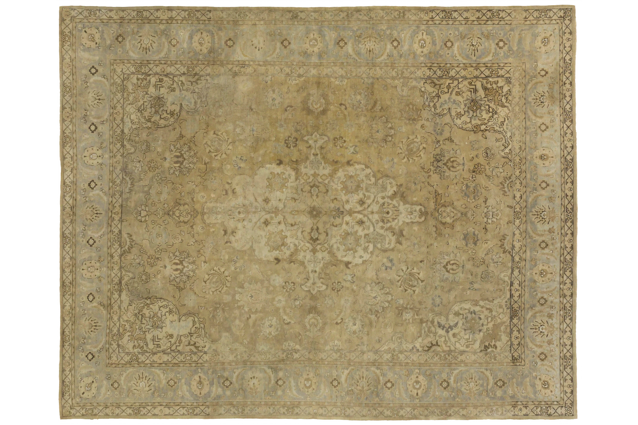 Antique Persian Tabriz Transitional Rug 16381