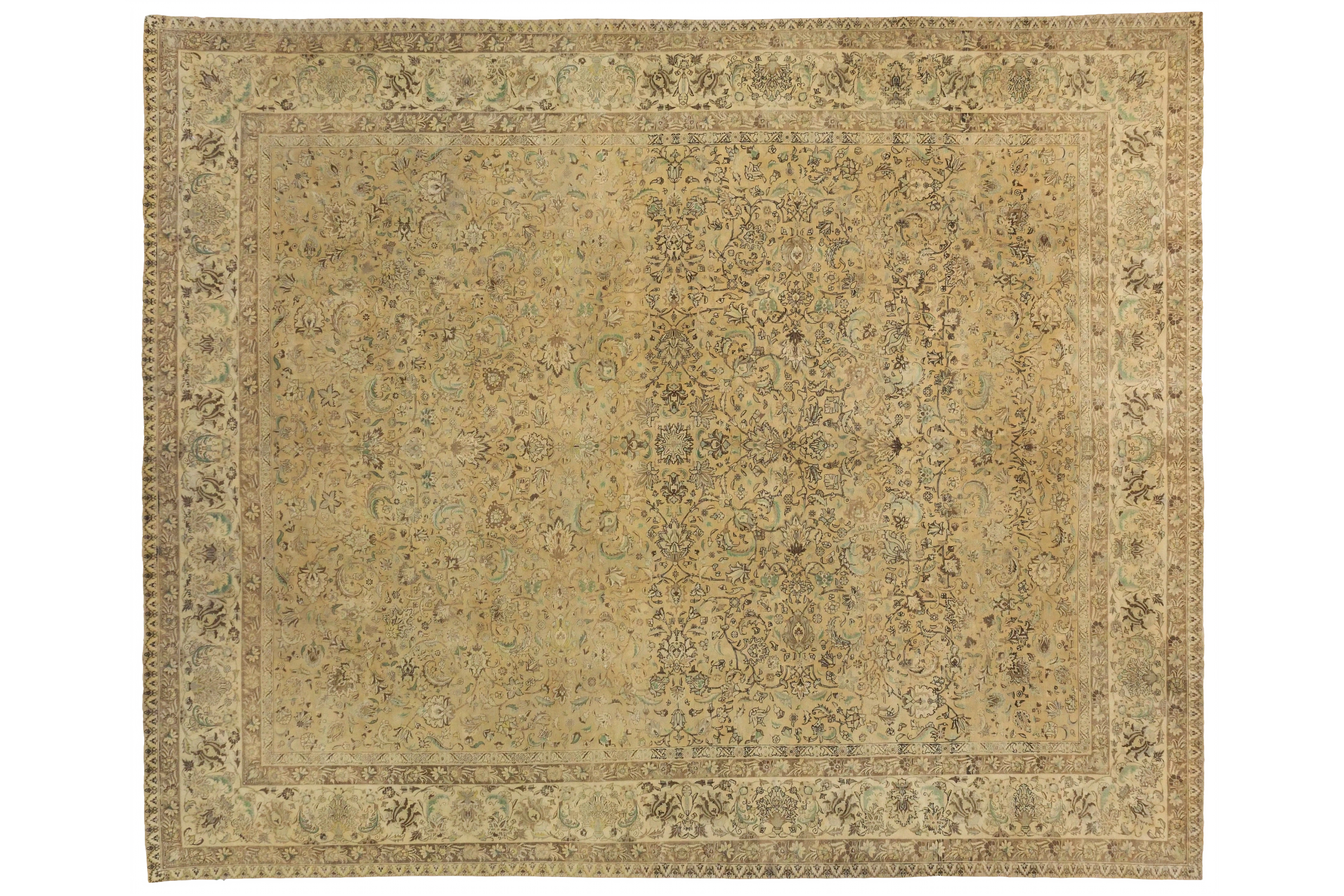 Antique Persian Tabriz Transitional Rug 16424