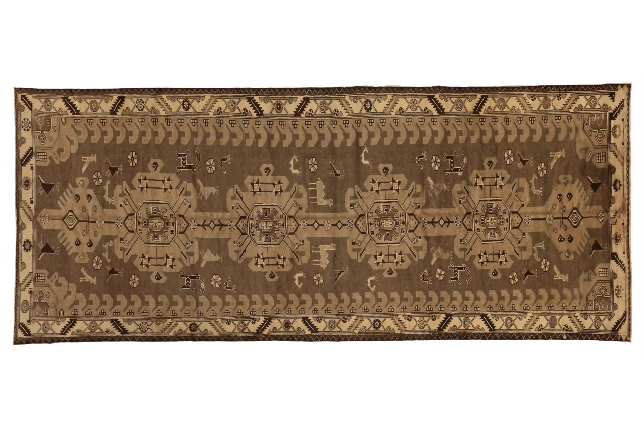 Antique Persian shahsavan Transitional Rug 51839