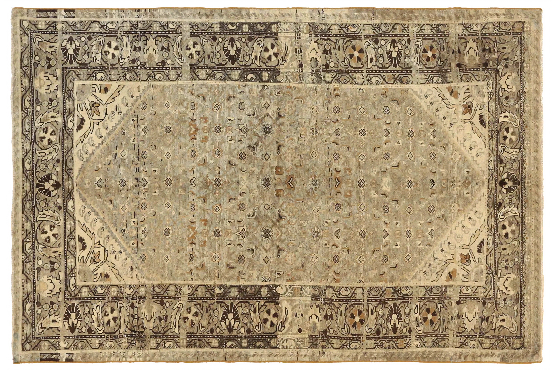Antique Persian Malayer Transitional Rug 51854