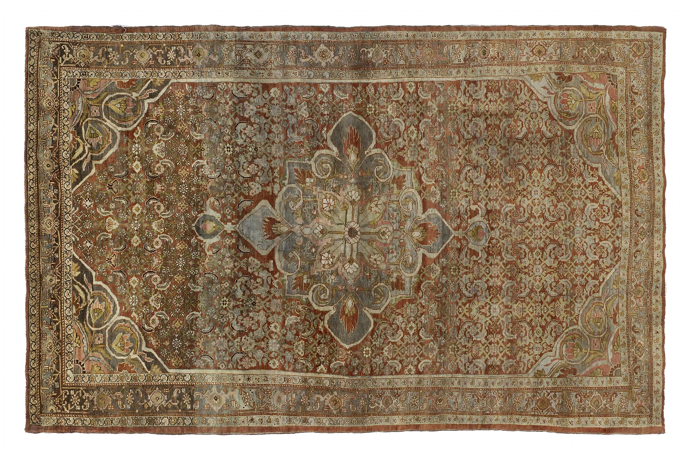 Antique Persian Bijar Transitional Rug 51879