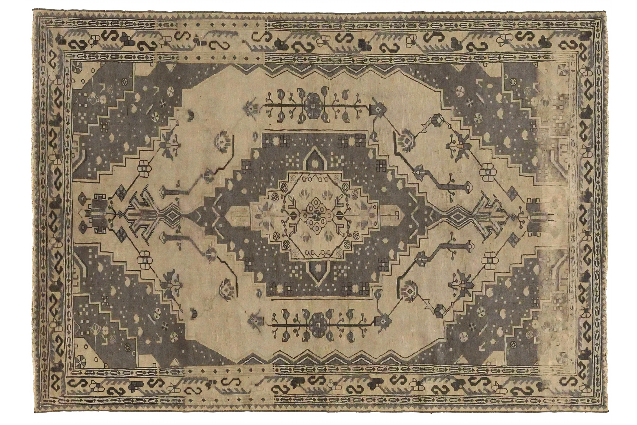 Antique Persian Saveh Transitional Rug 51880