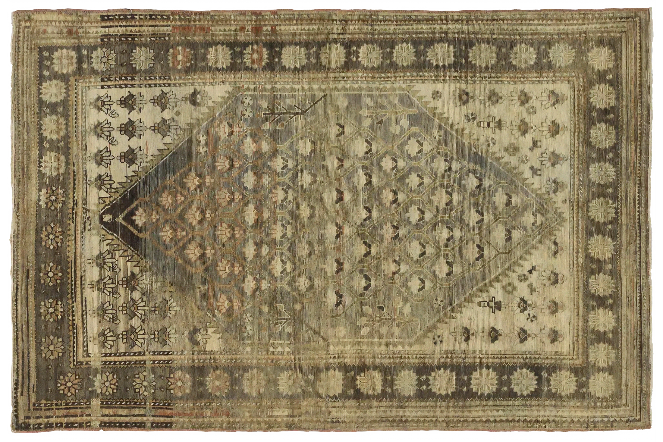 Antique Persian Nahavand Transitional Rug 51889