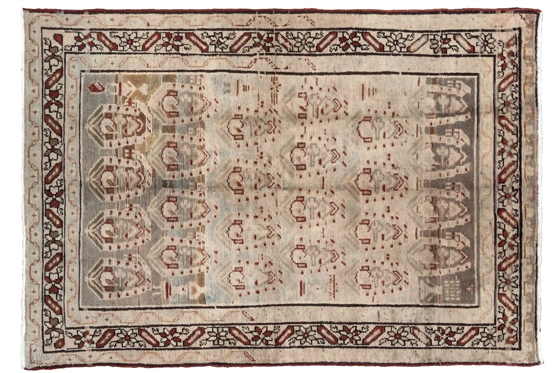 Antique Persian Malayer Transitional Rug 51892