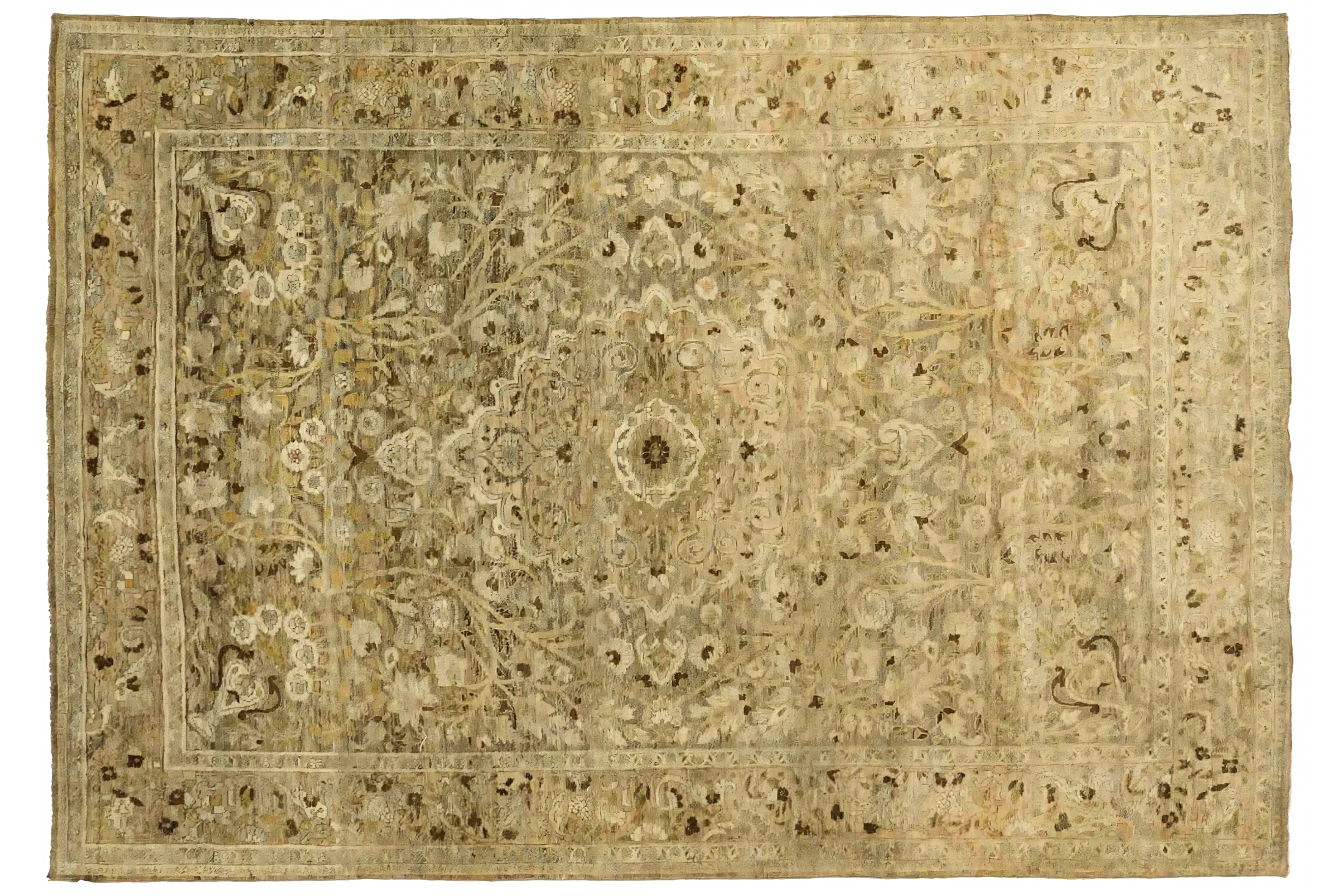 Antique Persian Sirjan Transitional Rug 51894