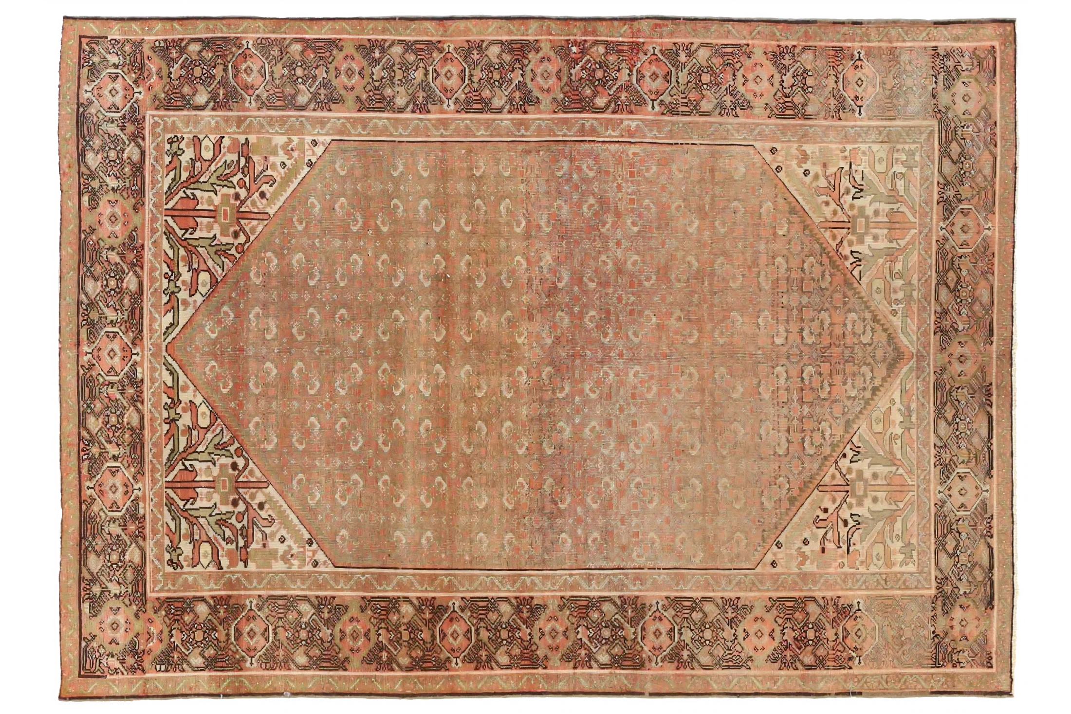 Antique Persian Malayer Transitional Rug 51896