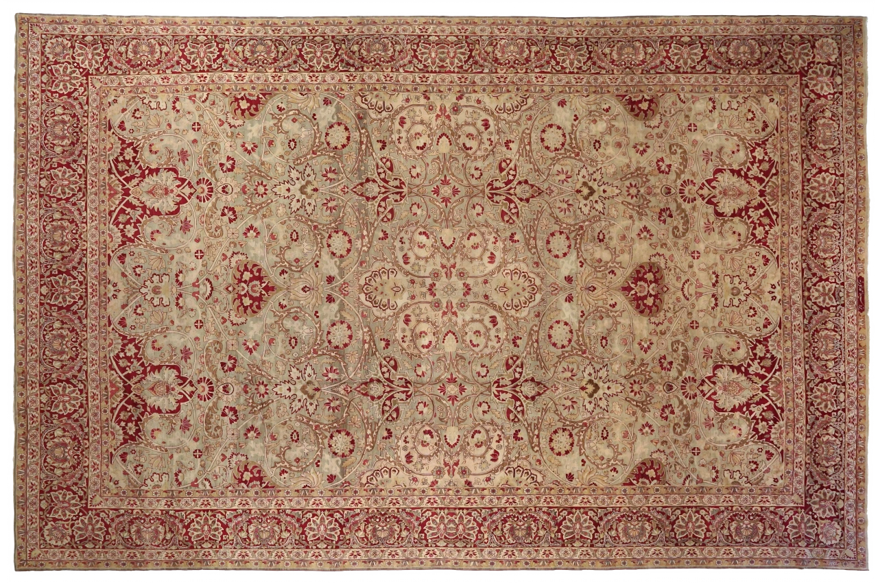 Antique Persian Yazd Transitional Rug 51975