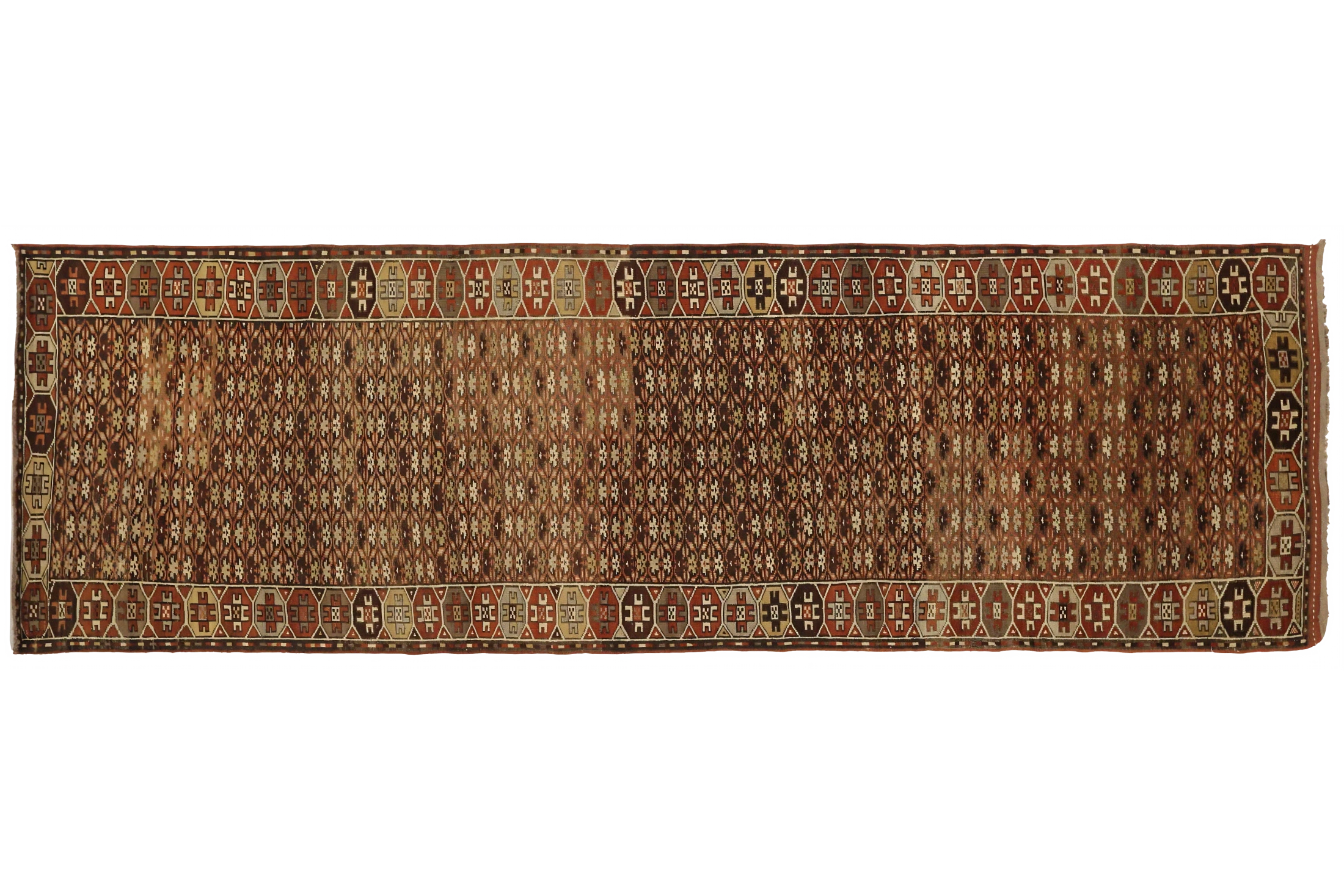 Antique Persian Azarbaijan Transitional Rug 52068
