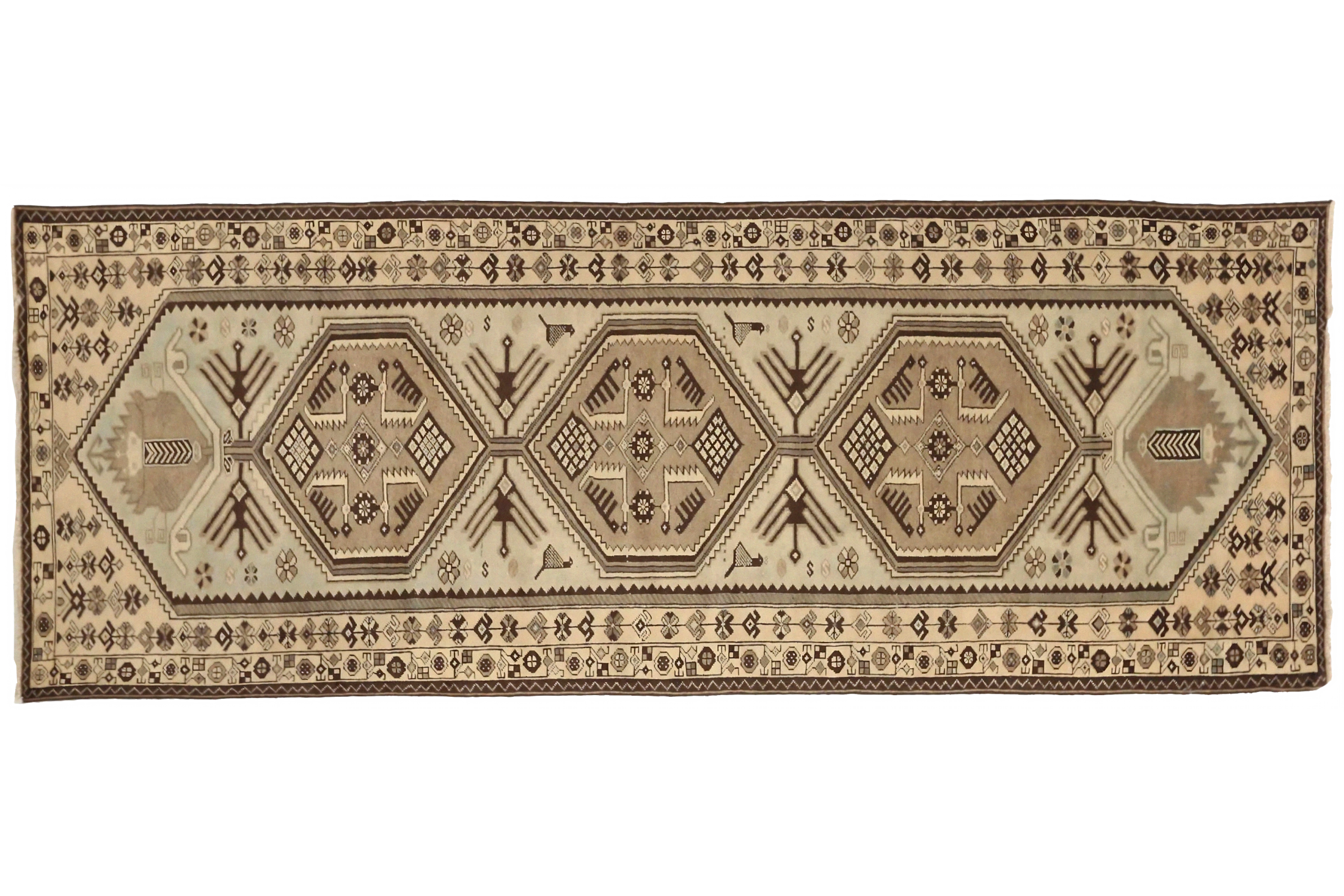 Antique Persian shahsavan Transitional Rug 52103