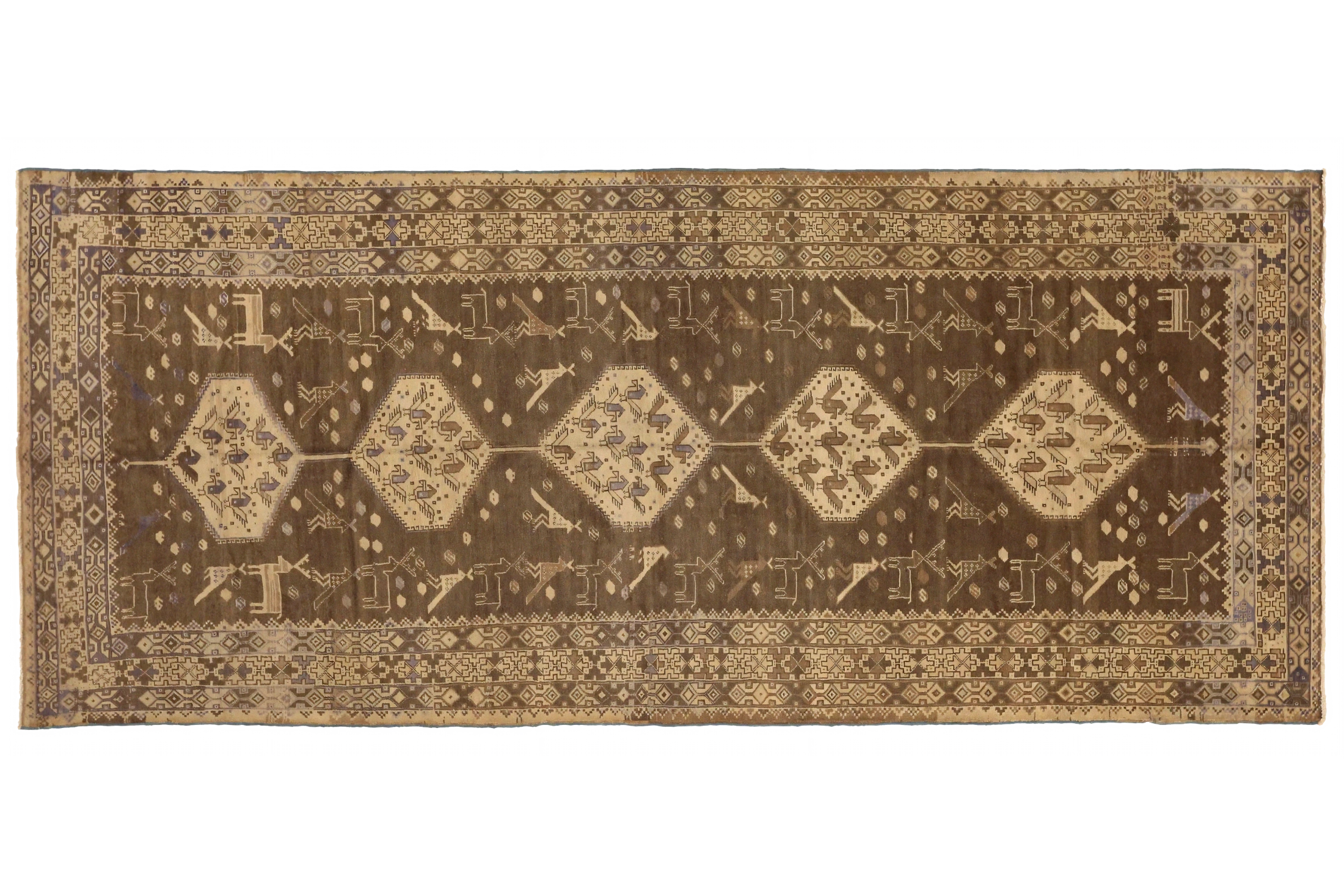 Antique Persian Malayer Transitional Rug 52121