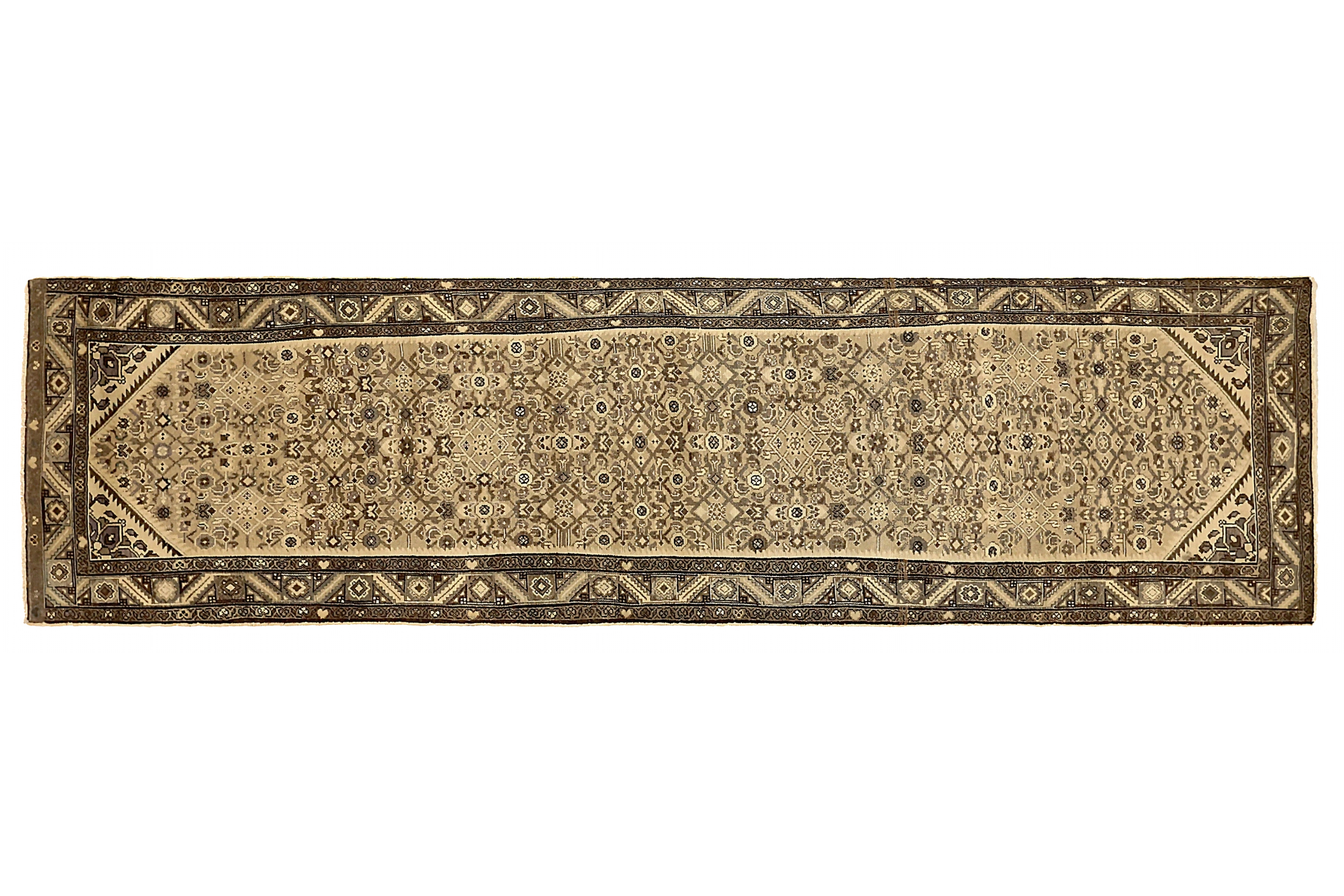 Antique Persian Hamadan Transitional Rug 52126