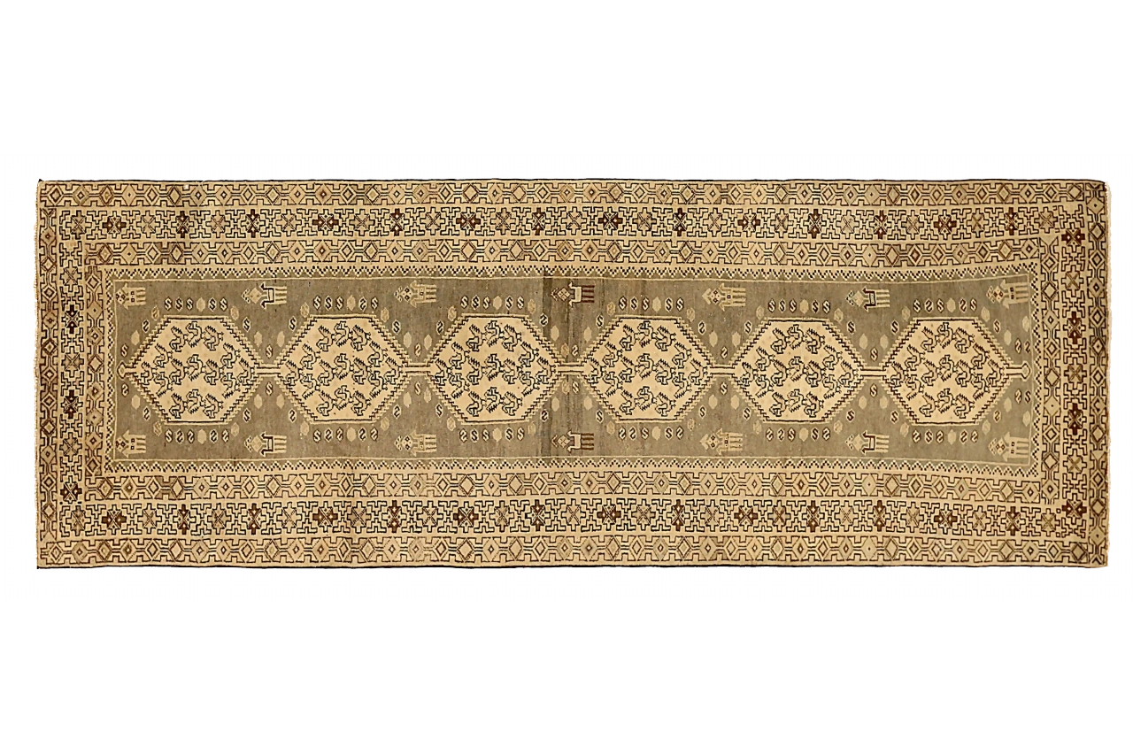 Antique Persian Saveh Transitional Rug 52134
