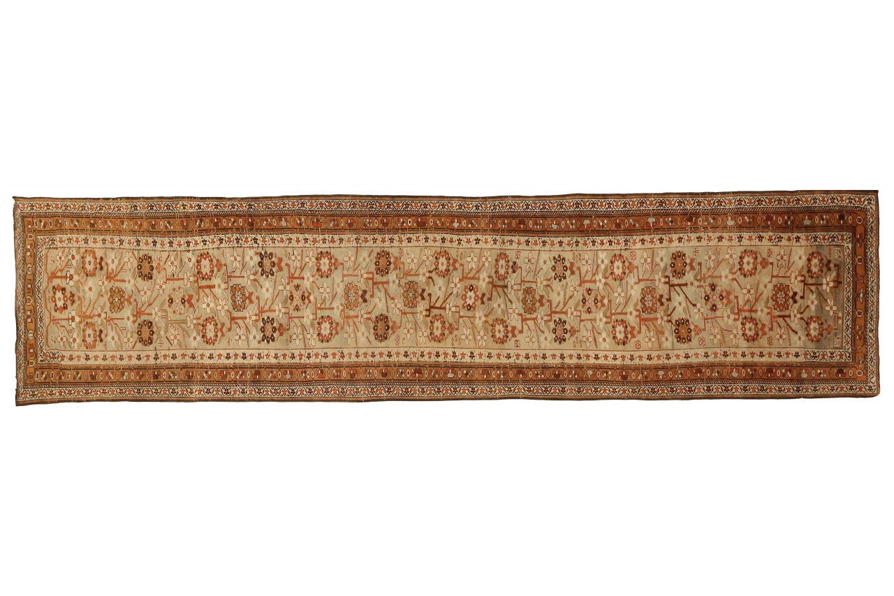 Antique Persian Varamin Transitional Rug 52147