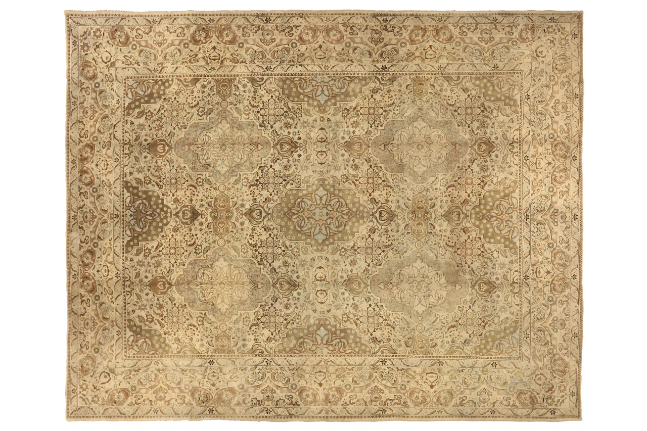 Antique Persian Mashad Transitional Rug 52169