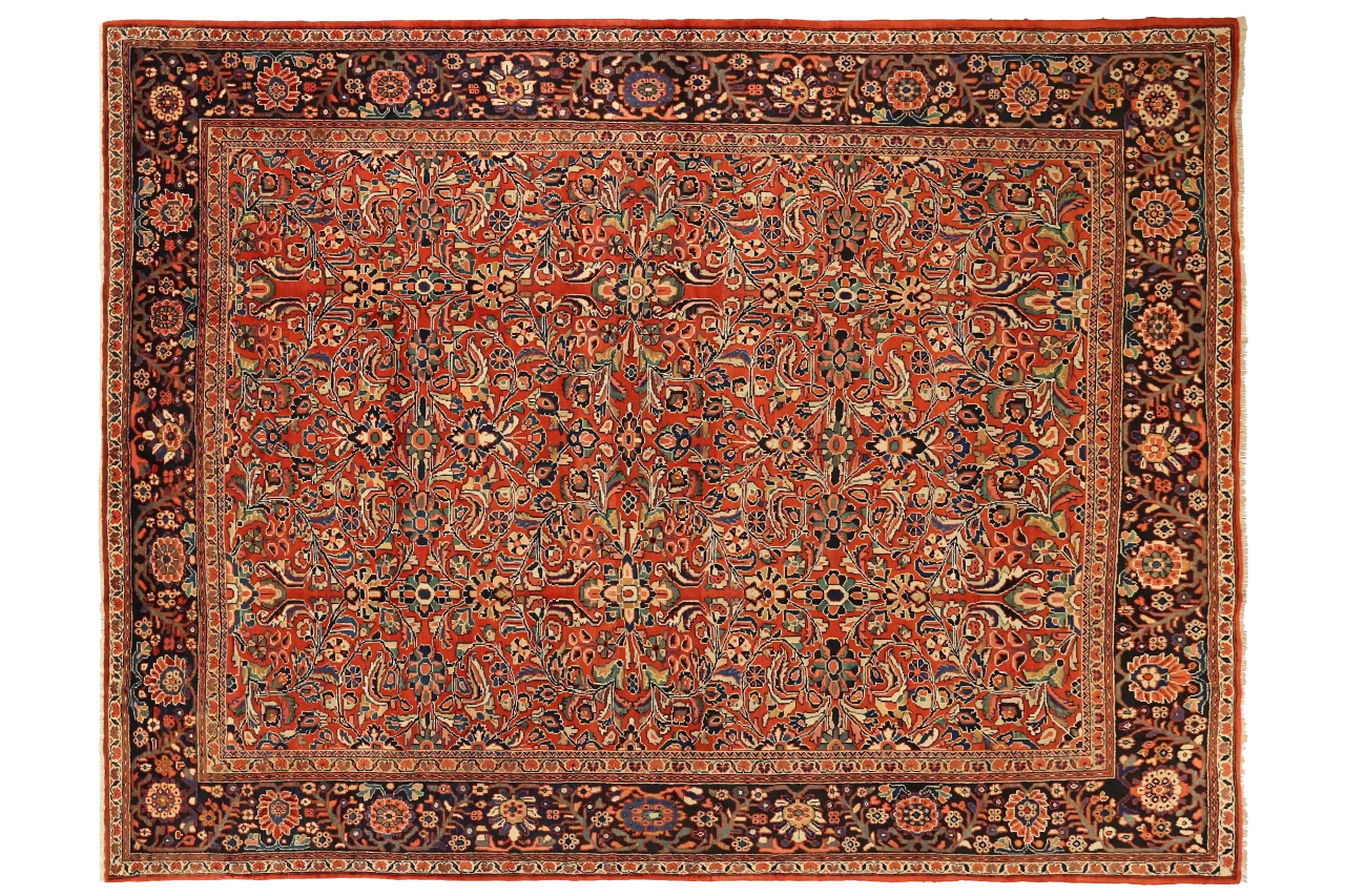 Antique Persian Mahal Traditional Rug 54010