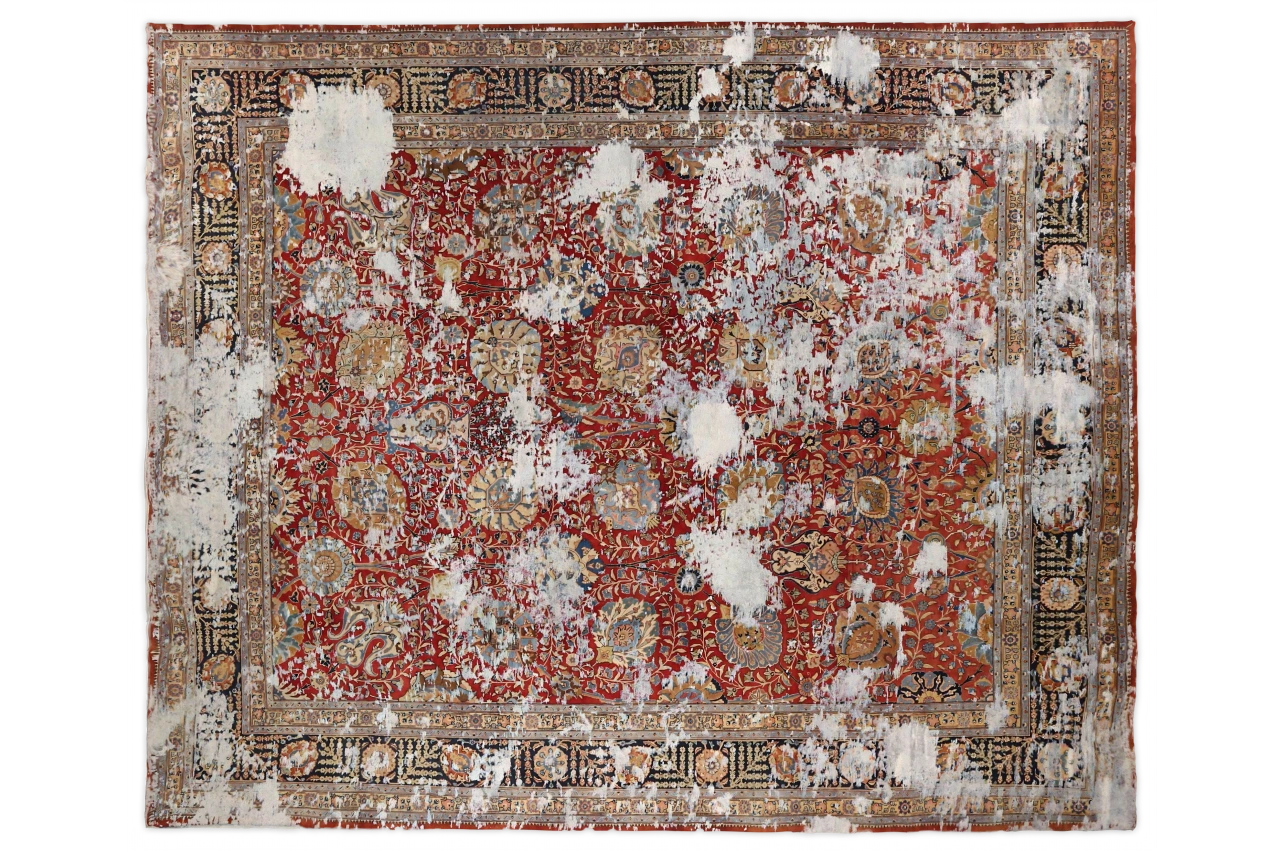 Antique Persian Tabriz Transitional Rug 66780
