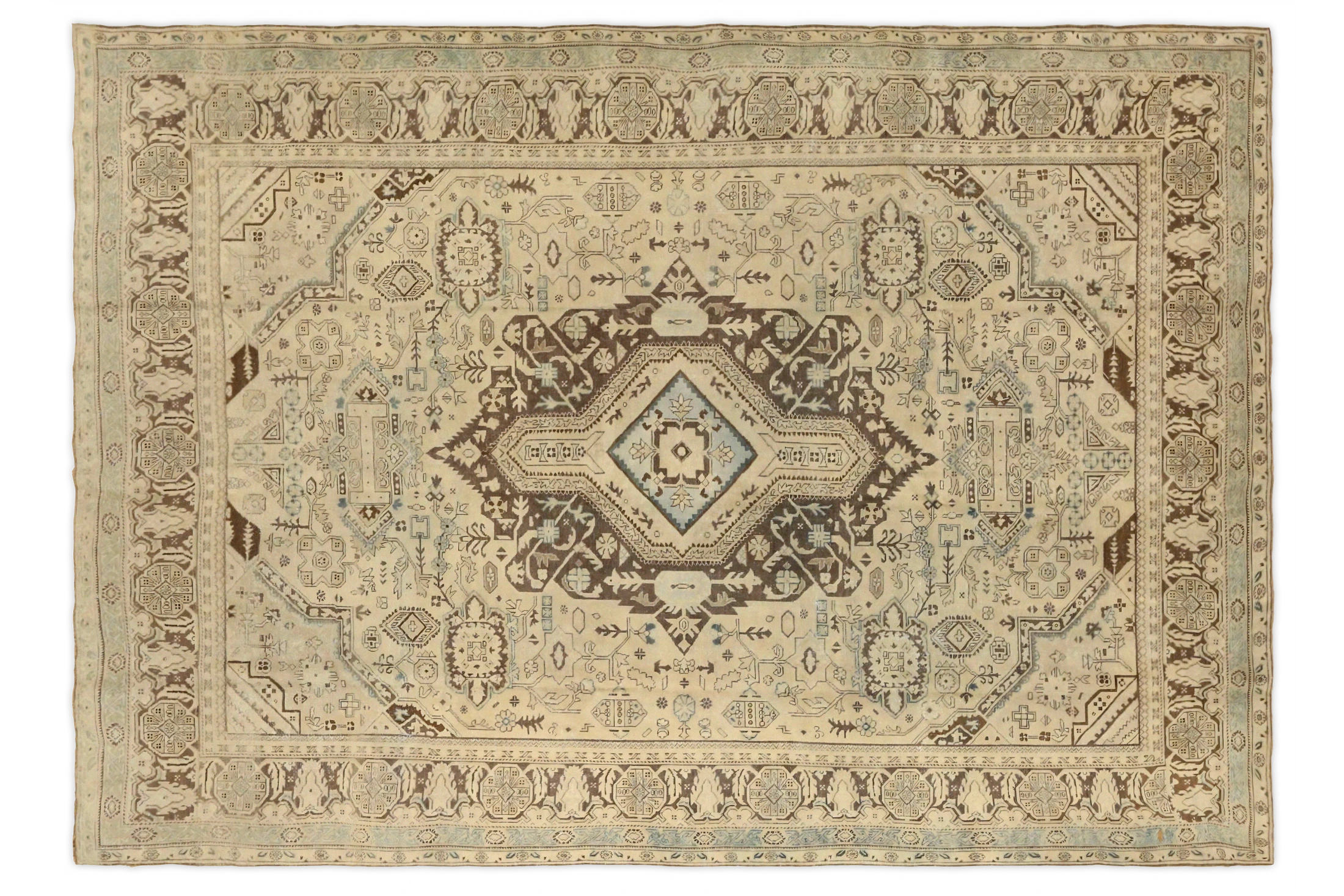 Antique Persian Tabriz Transitional Rug 67133