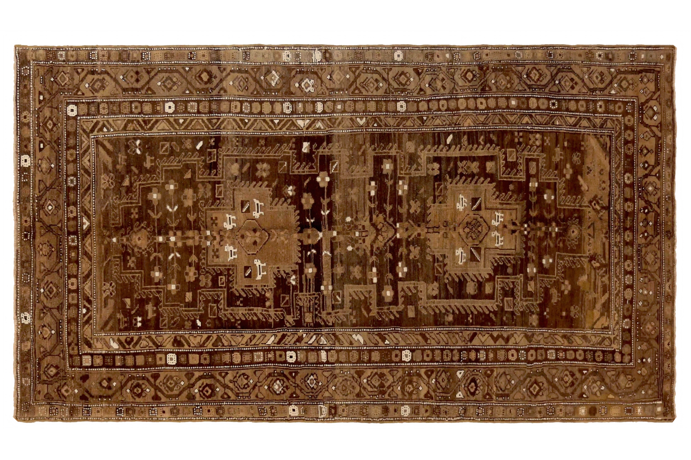 Antique Persian Varamin Transitional Rug 68075