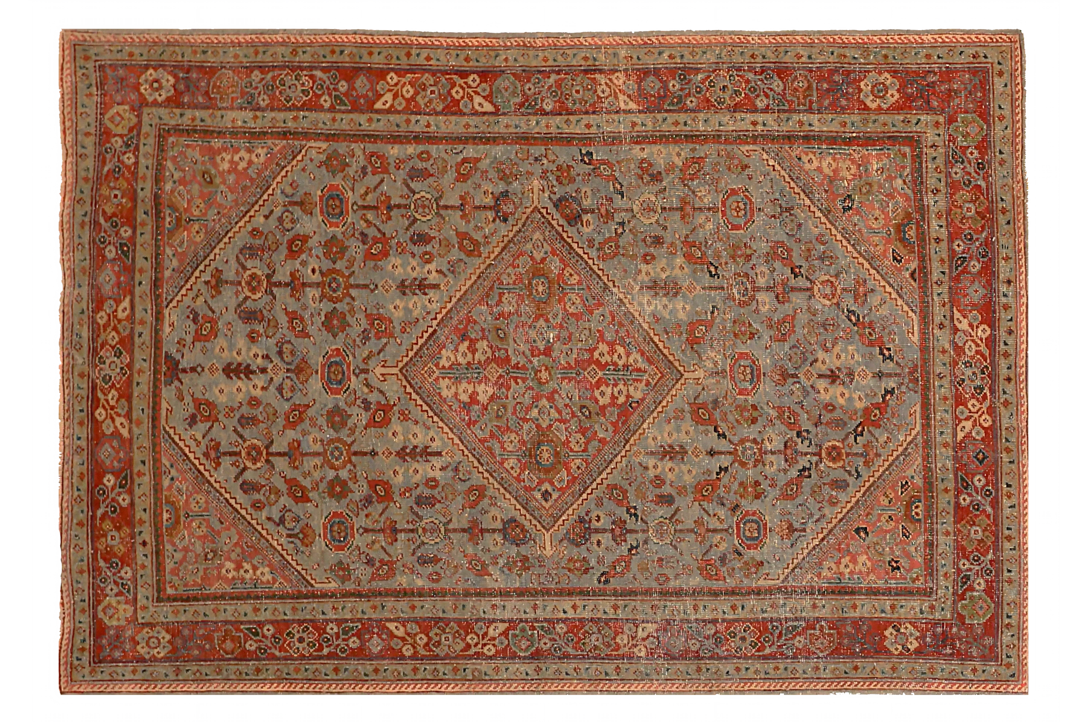 Antique Persian Meshkabad Transitional Rug 68081