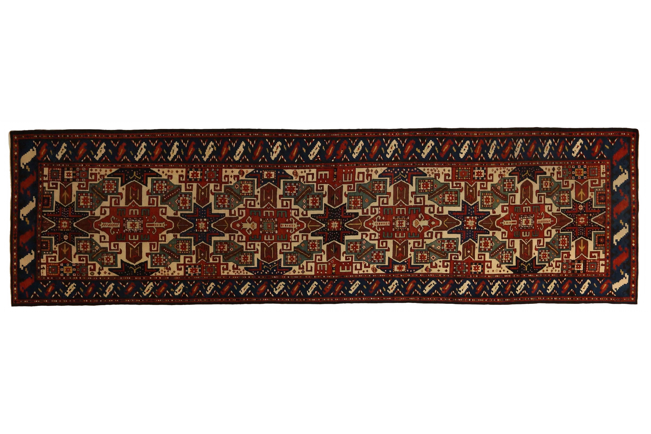 Antique Russia Kazakhstan Traditional Rug 68116
