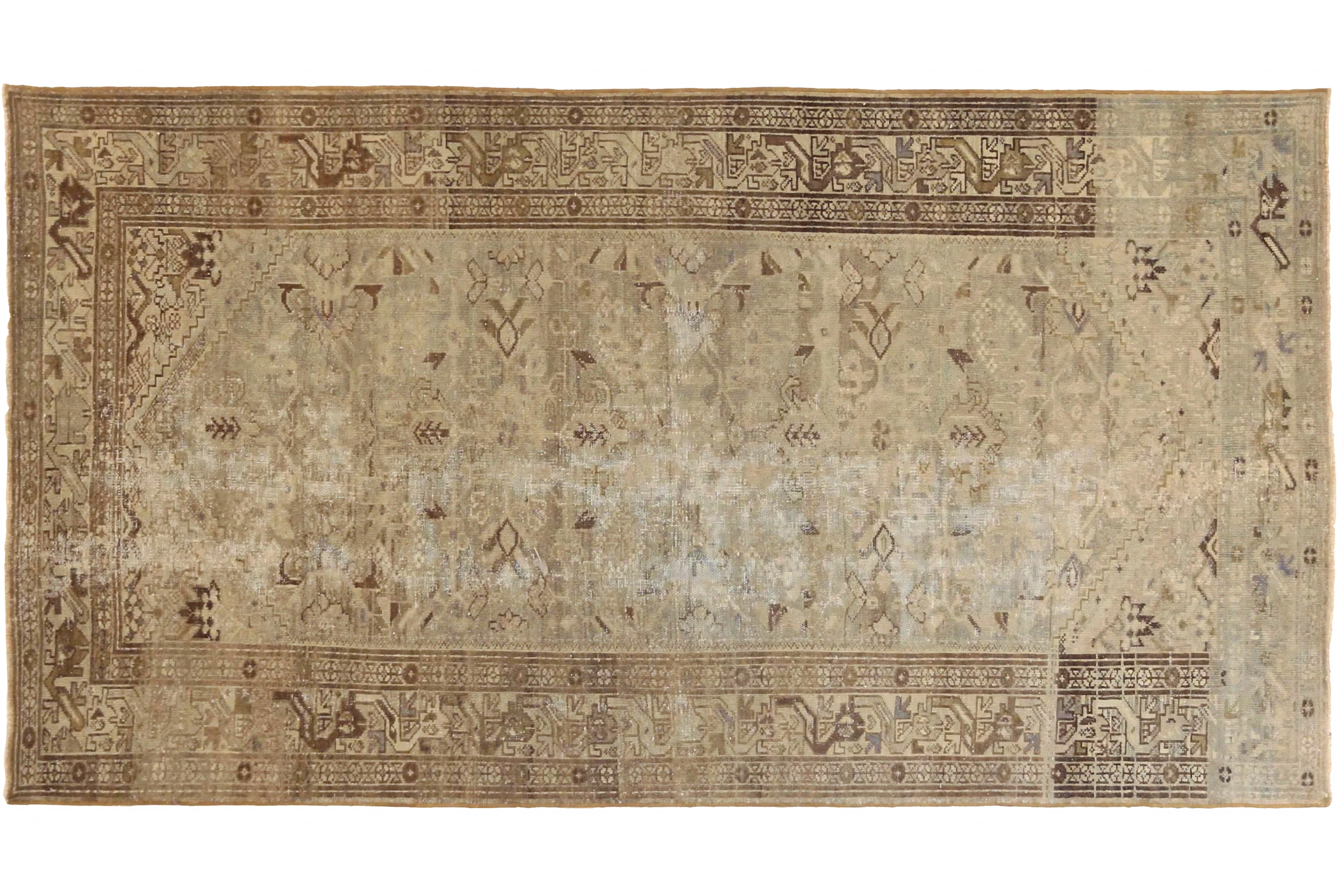 Antique Persian Hamadan Transitional Rug 68316