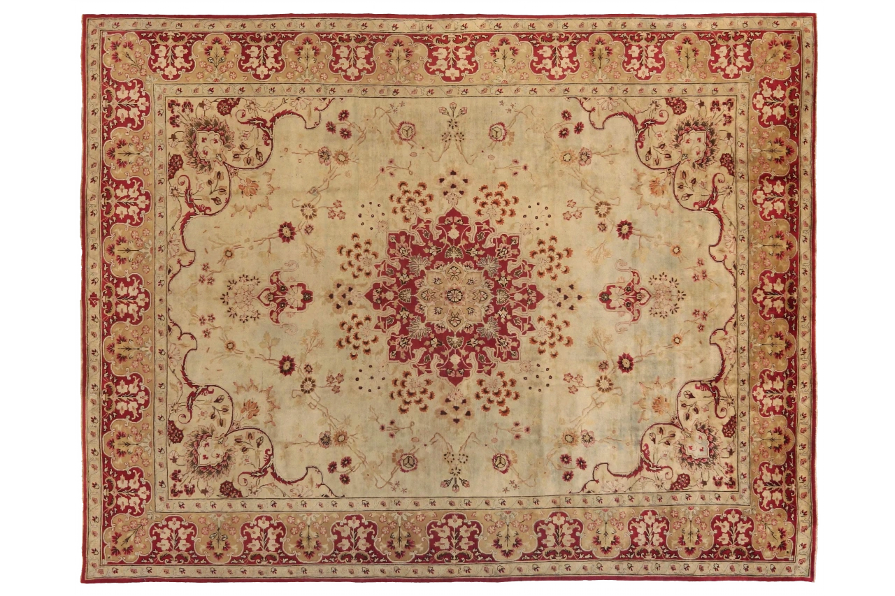 Antique Persian Mashad Transitional Rug 68318