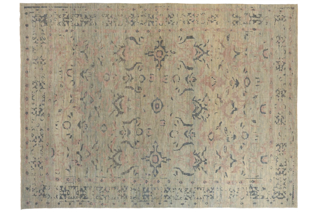 Persian Sultanabad Transitional Rug 68488