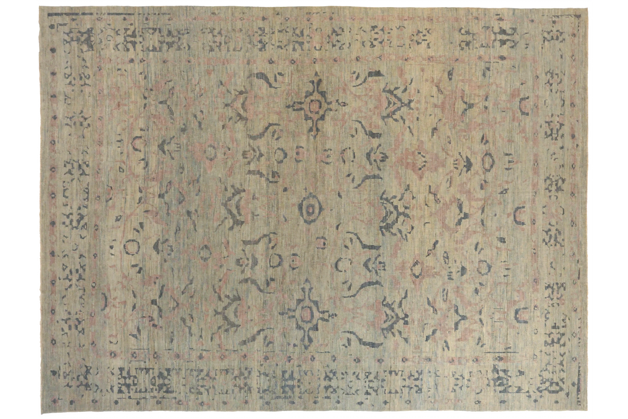 Persian Sultanabad Transitional Rug 68488